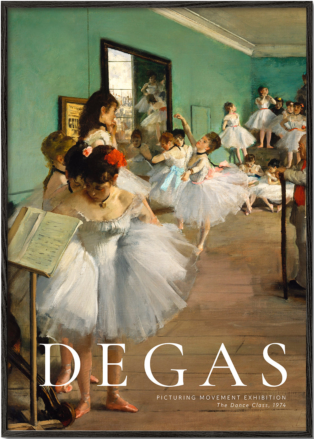 Vintage print Dancers in a Green Rehearsal | Wall art, framed