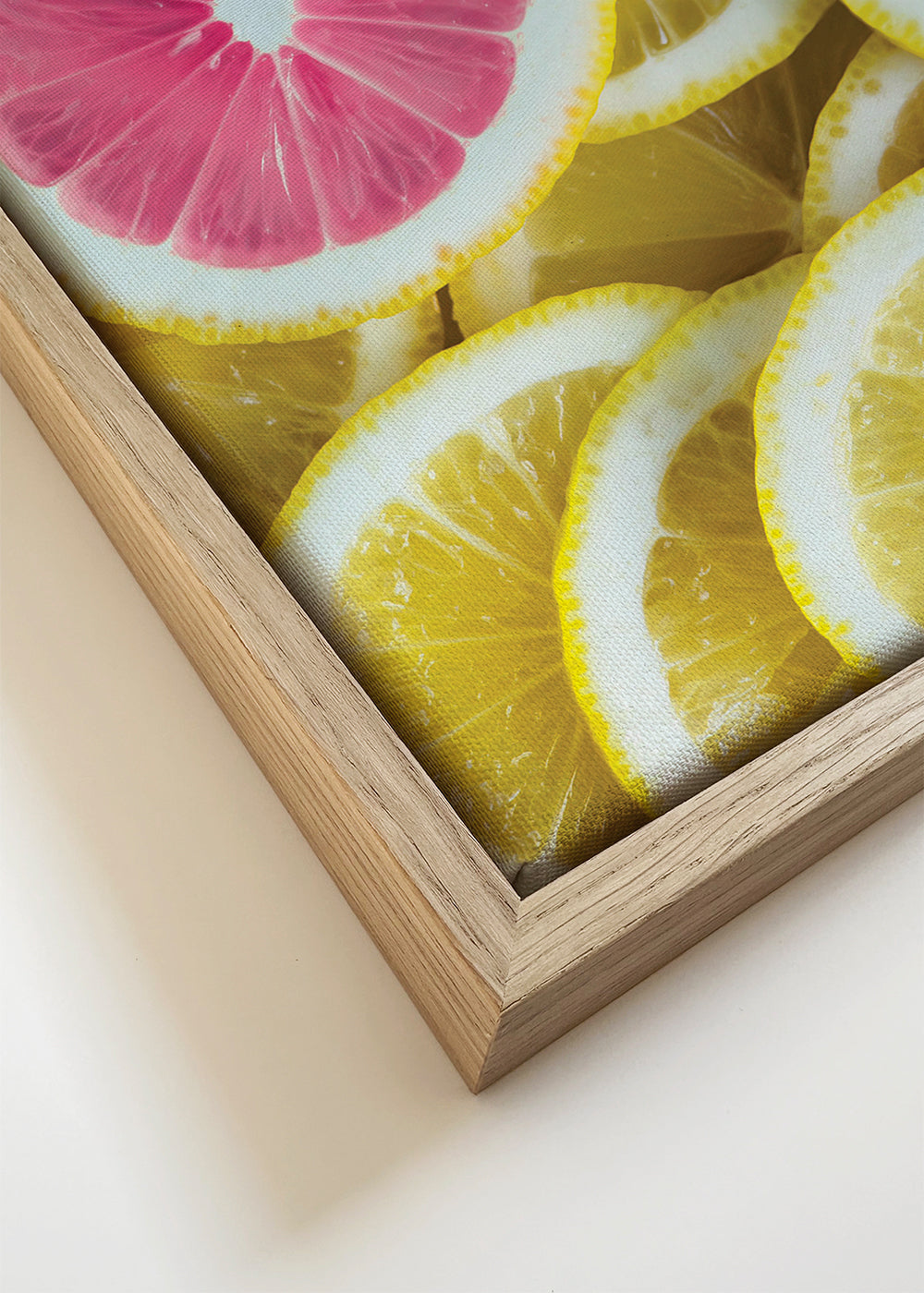 Kitchen art pink lemon slices