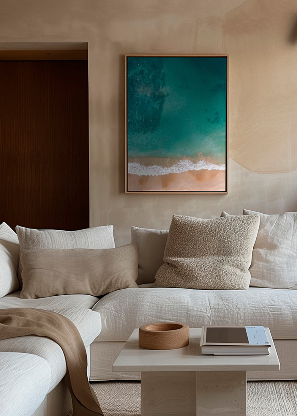 Landscape art: aerial beach view