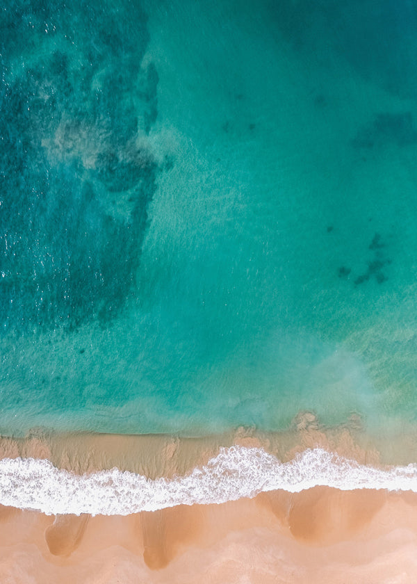 Landscape art: aerial beach view