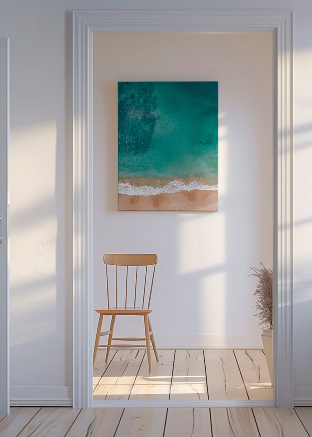 Landscape art: aerial beach view