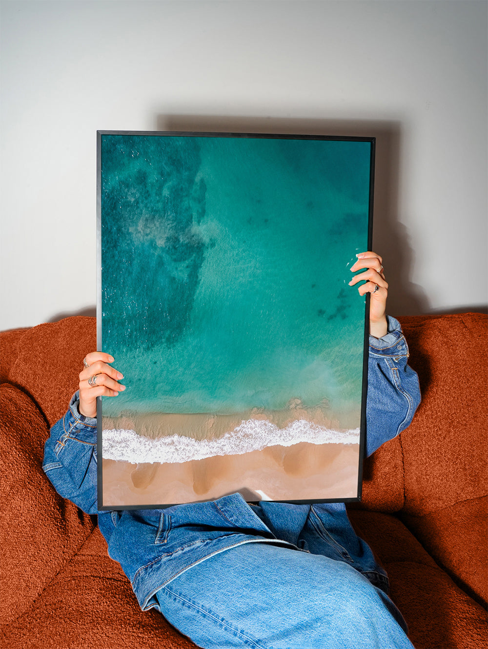 Landscape art: aerial beach view