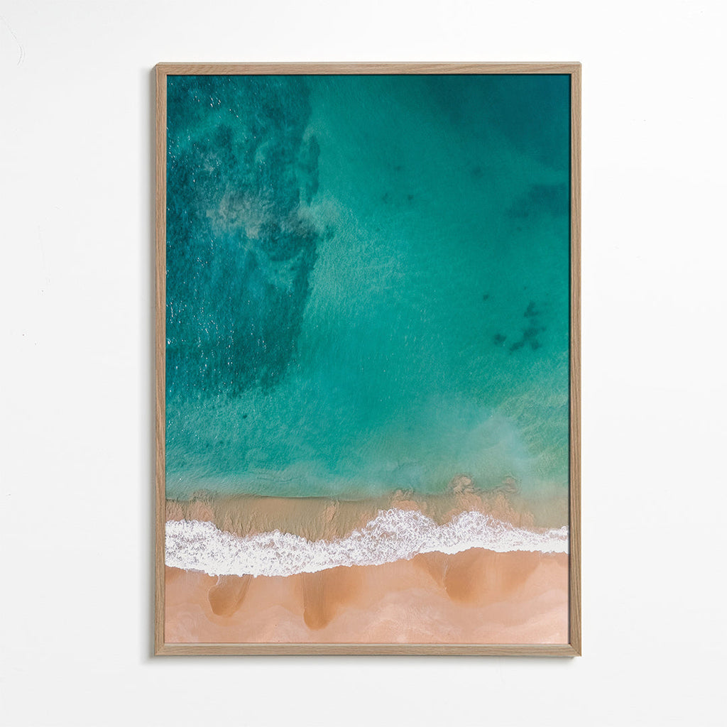 Landscape art: aerial beach view