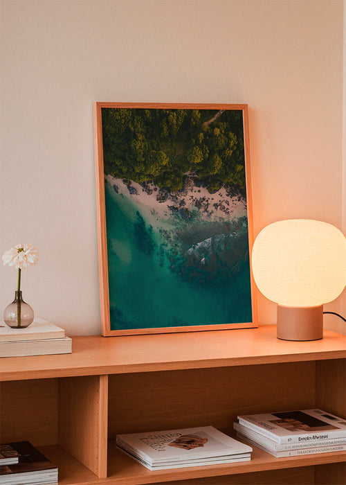 Landscape art aerial photograph of turquoise coast