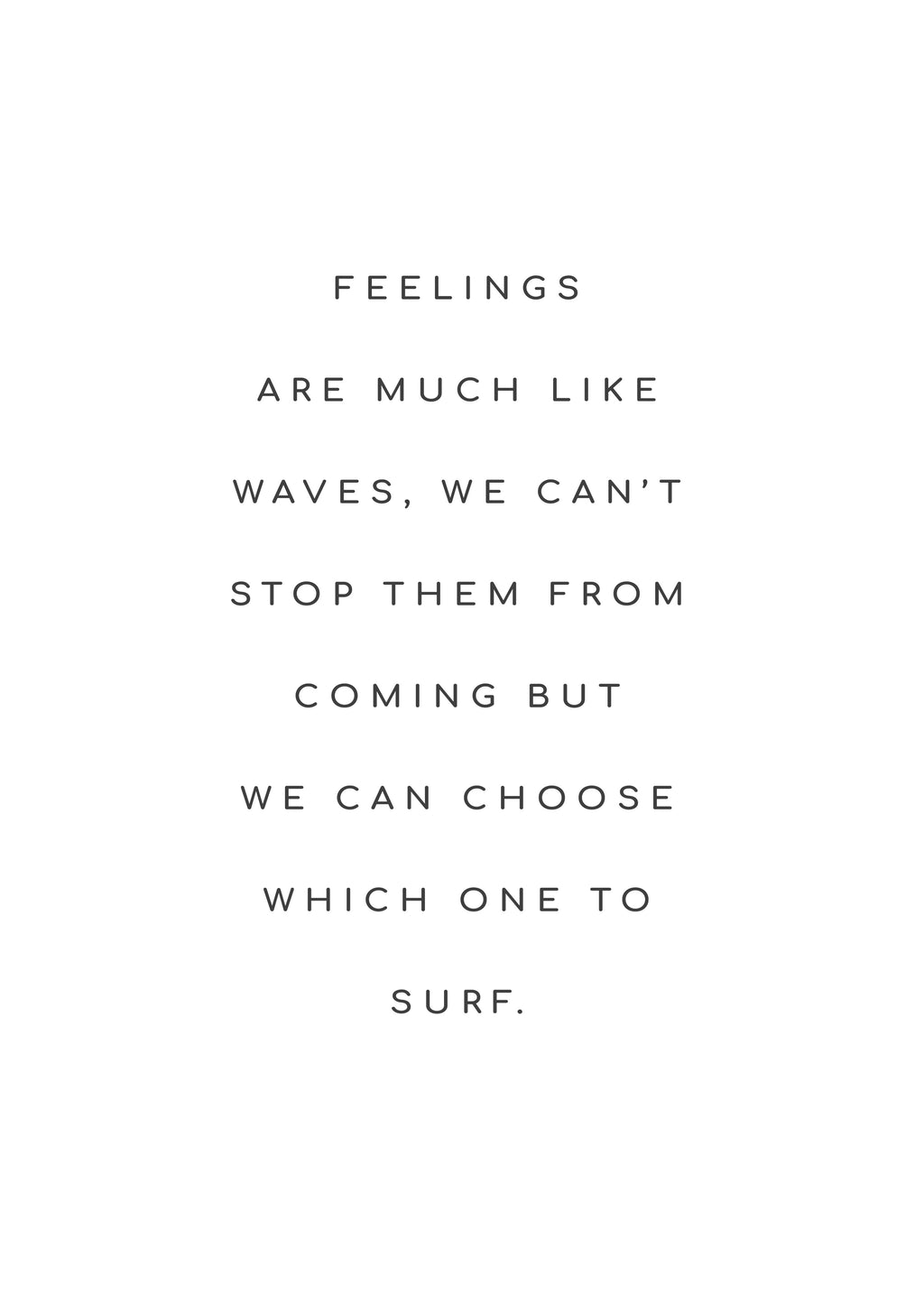 Feelings quote - Unframed art print