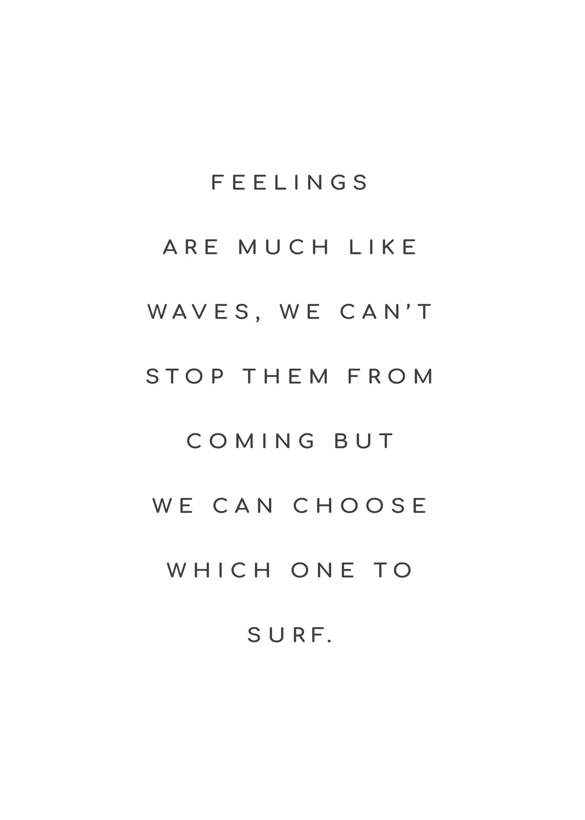 Feelings quote - Unframed art print