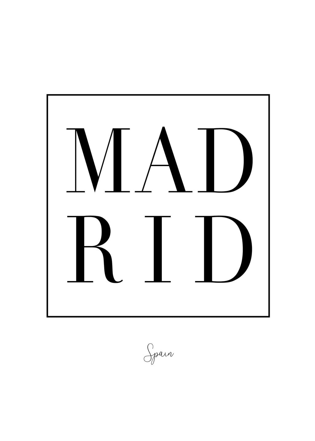 Madrid - Unframed art print