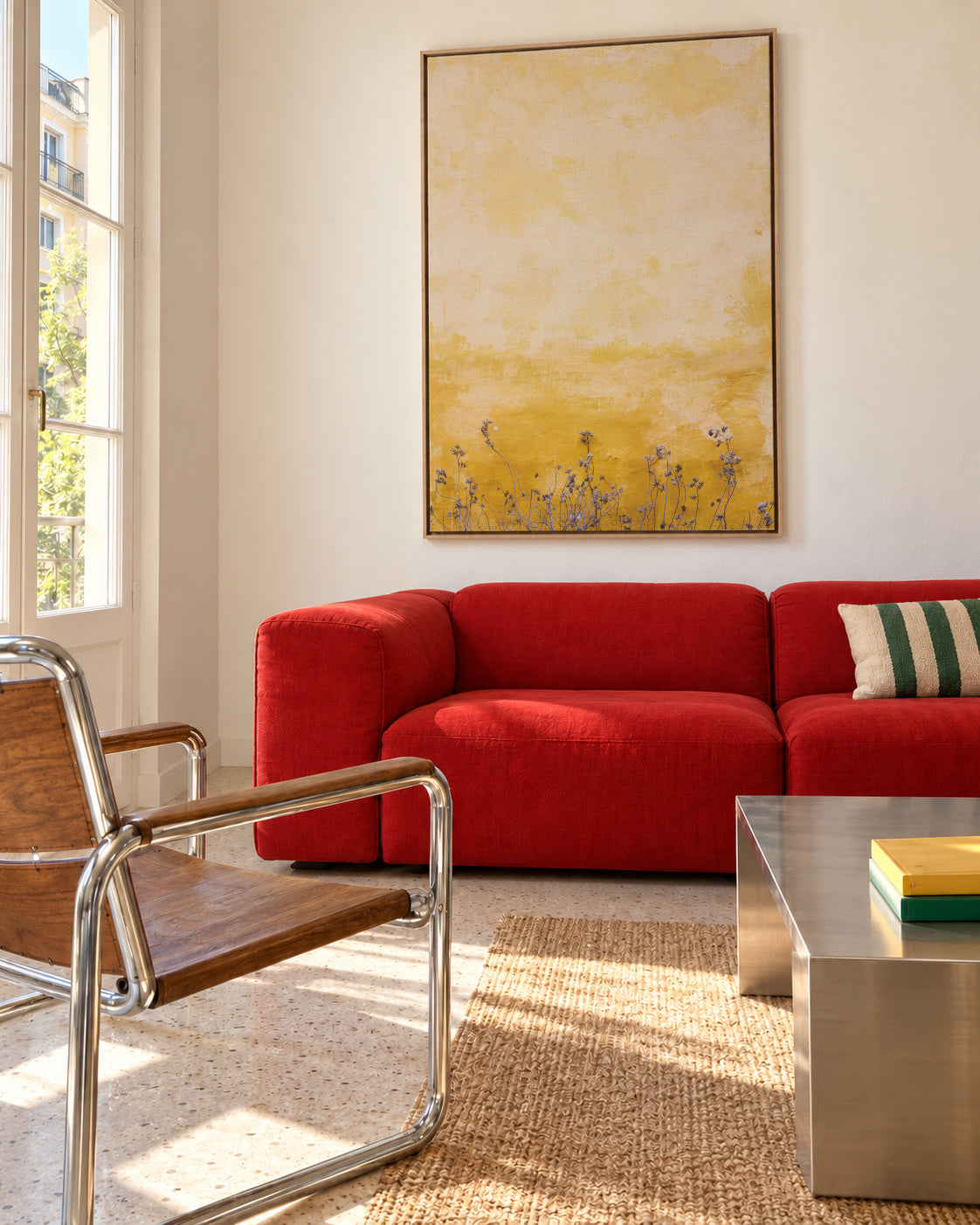 Dingy wall - Framed canvas in an interior