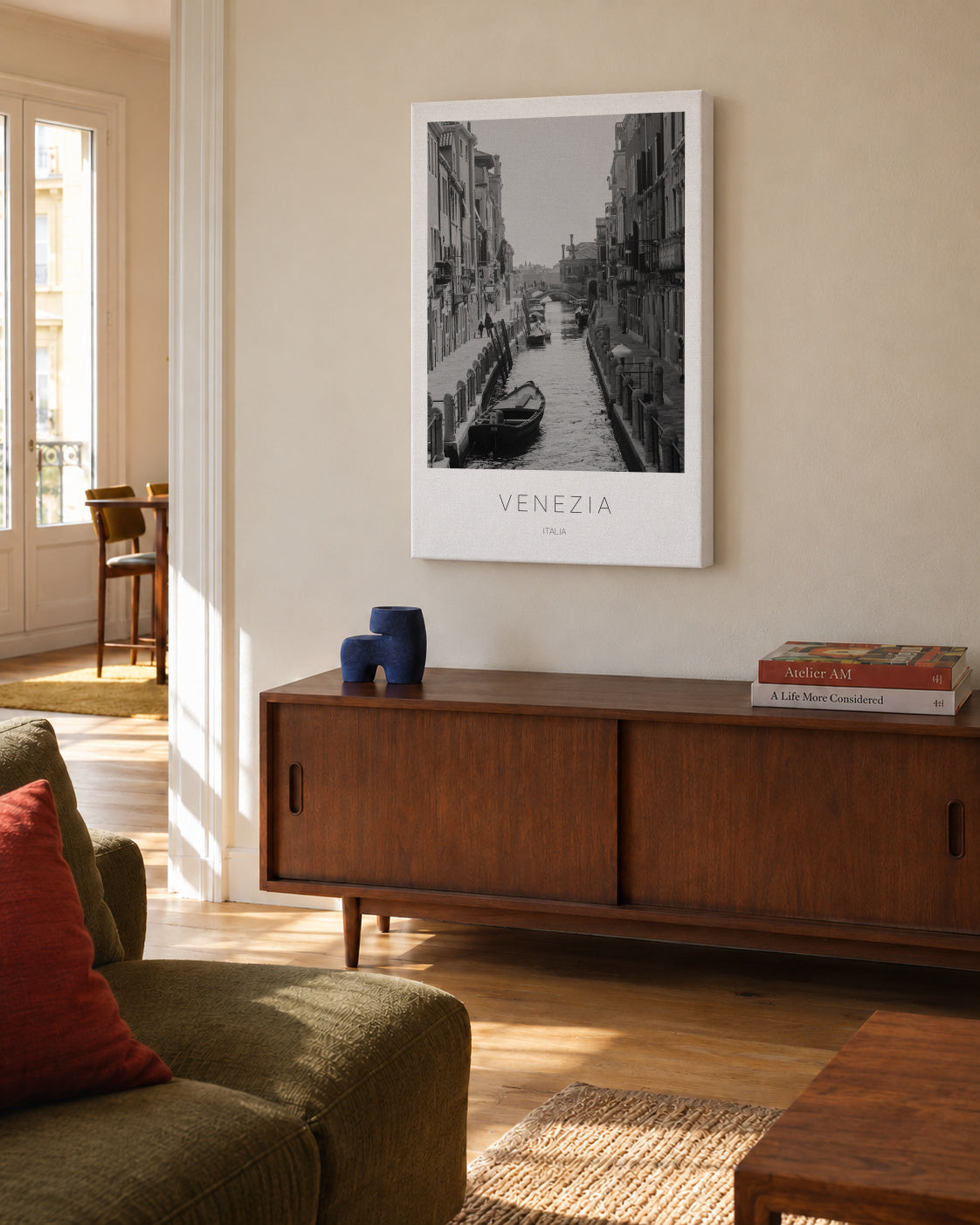 Venezia canal - Unframed canvas in an interior