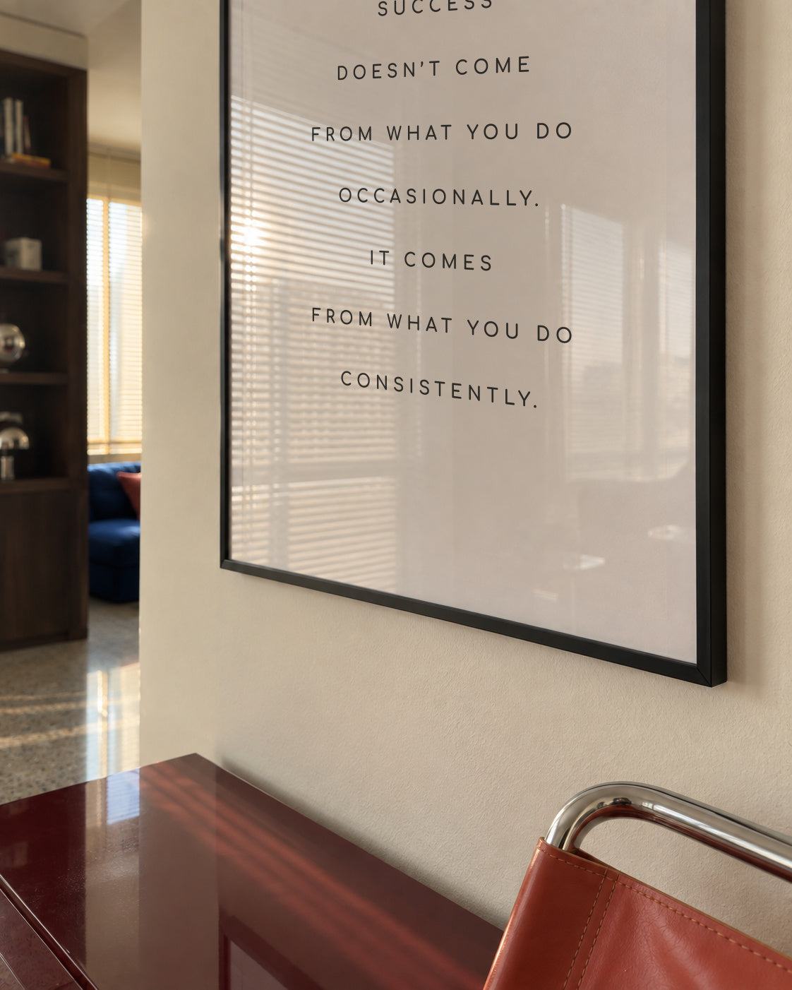 Success quote - Framed poster in an interior
