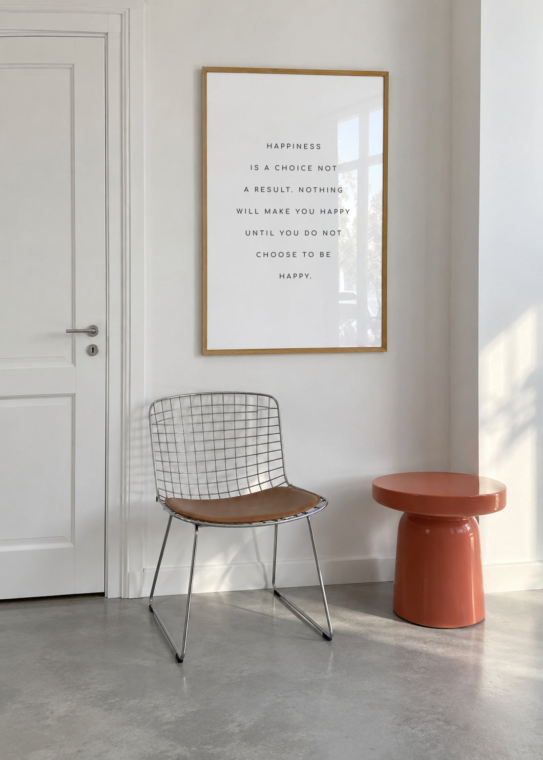 Happiness meaning quote - Framed poster in an interior