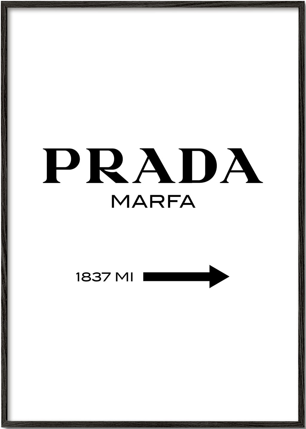 City poster PRADA Marfa typographic minimal | Wall art, framed