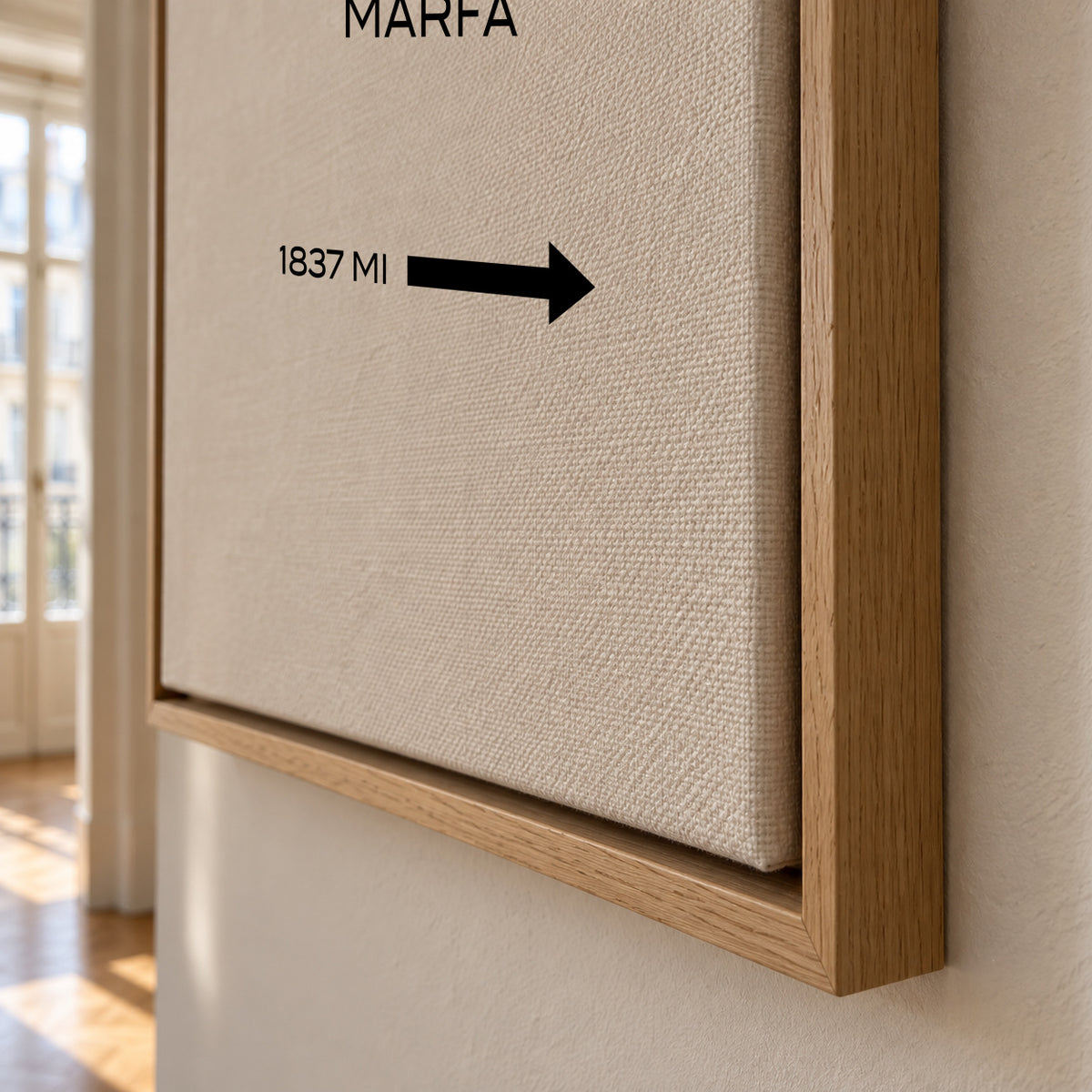 Prada Marfa - Framed canvas detail