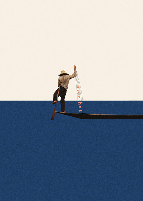 Fishing for compliments - Unframed art print