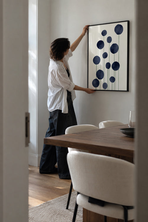 Waterflowers - Framed poster in an interior