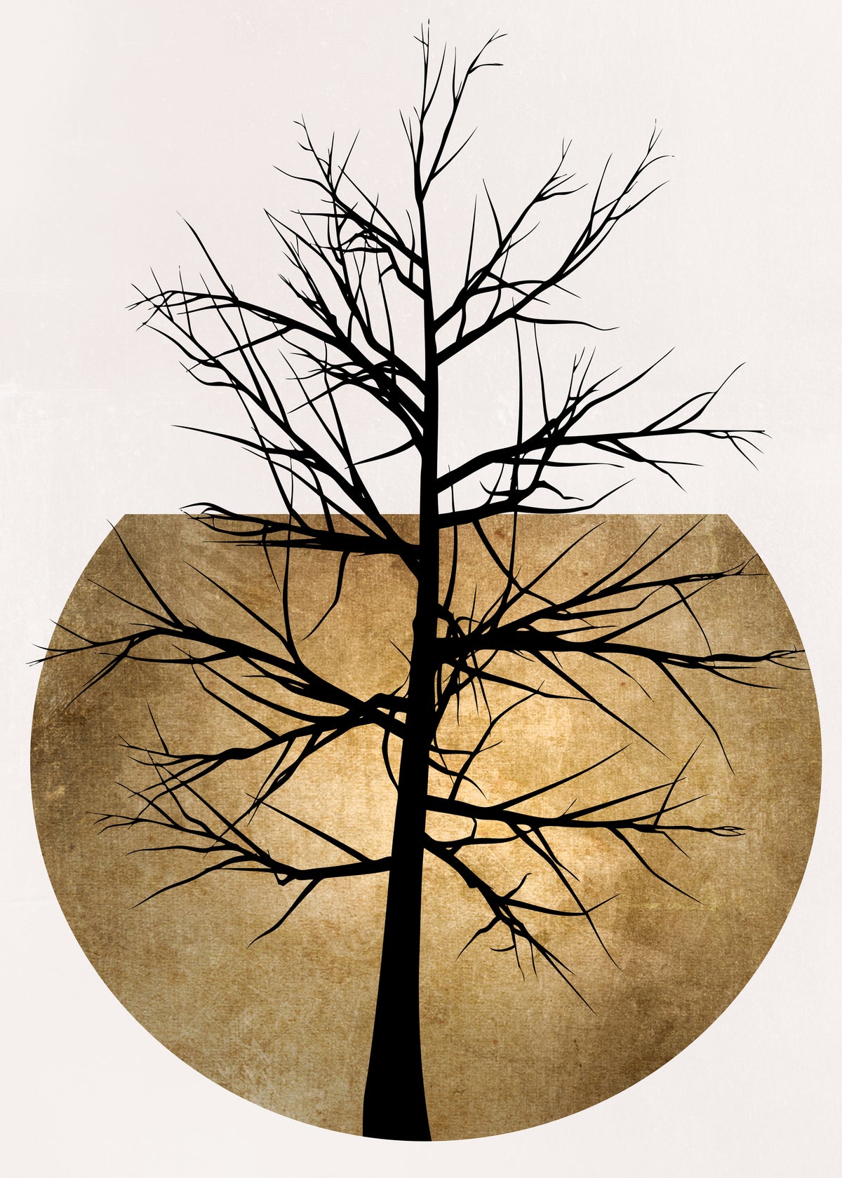 In the wild - gold - Unframed art print