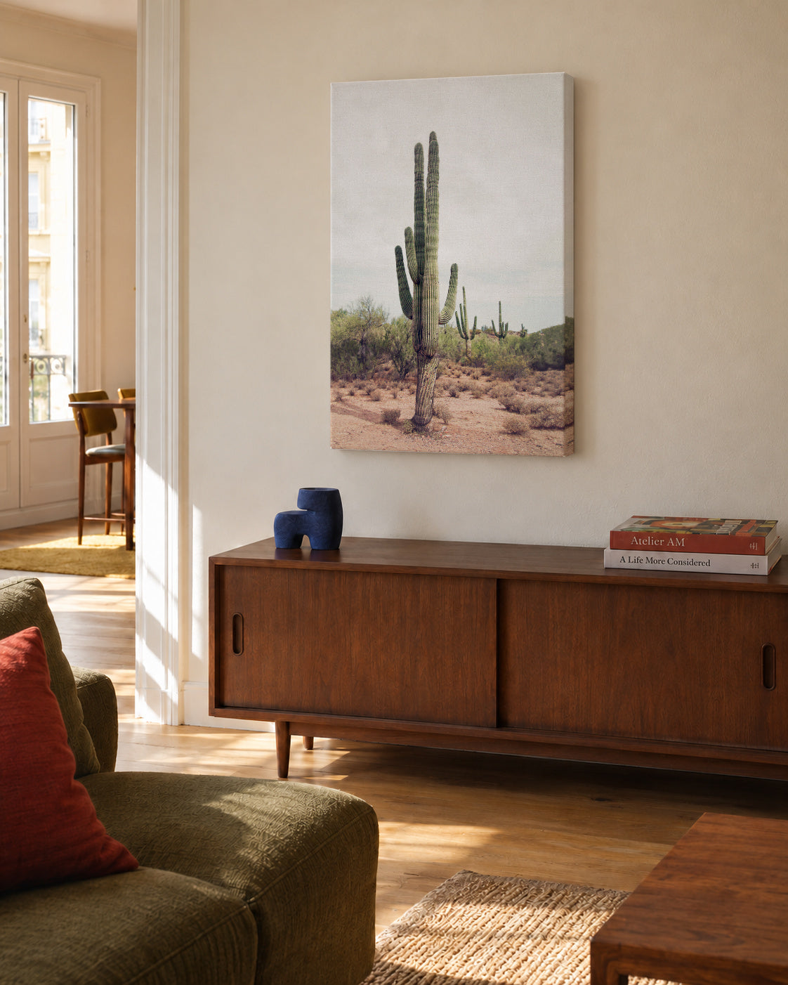 Desert cactus - Unframed canvas in an interior