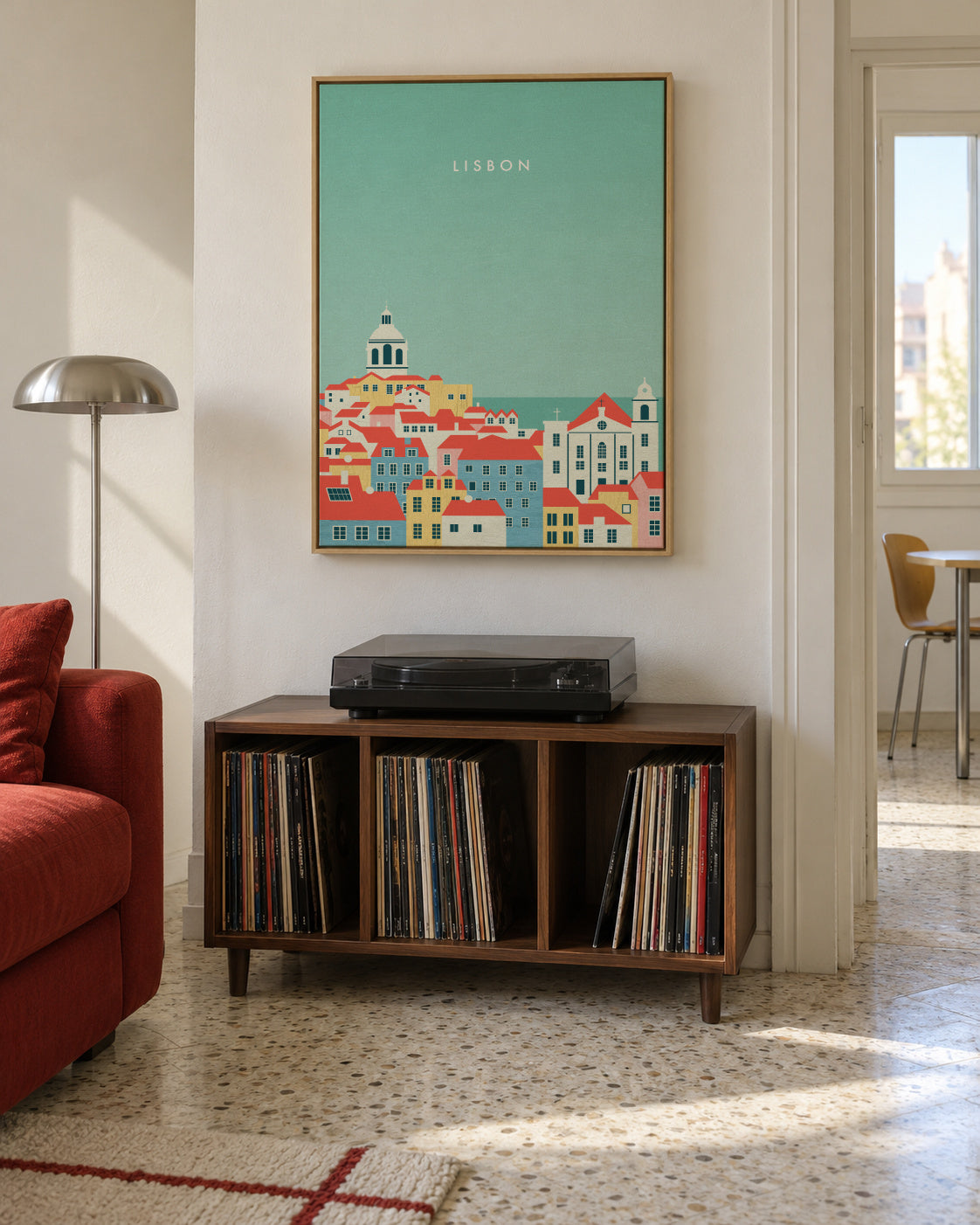 Lisbon - Framed canvas in an interior
