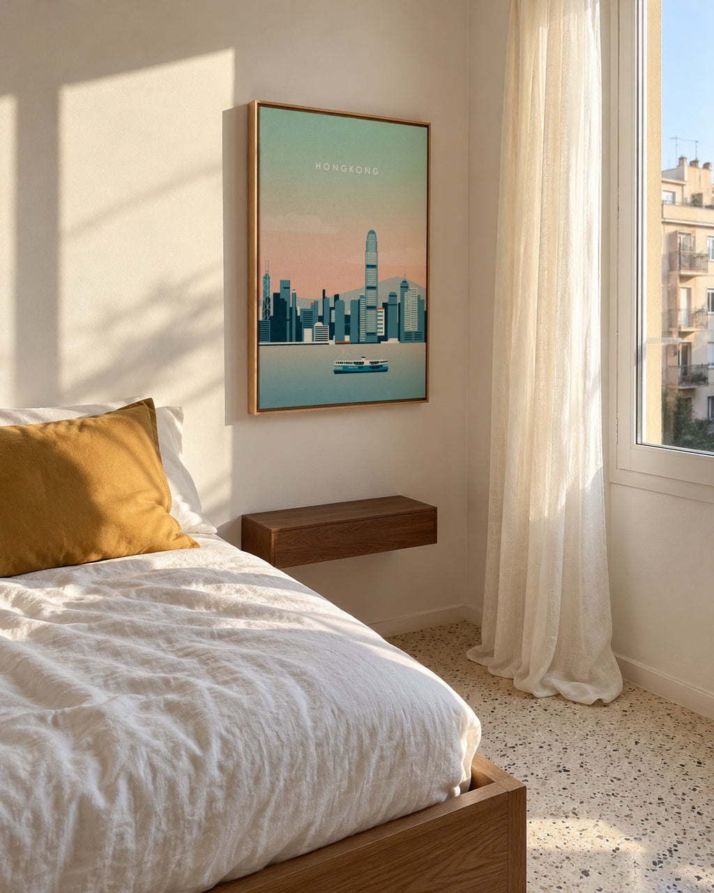 Hongkong - Framed canvas in an interior