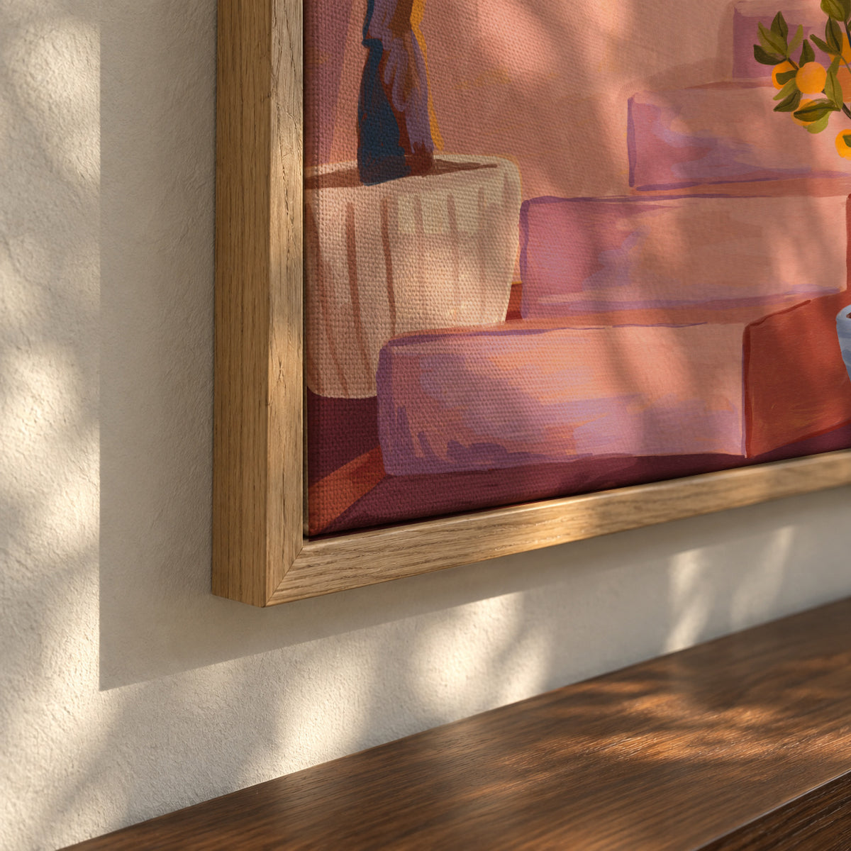 Stairway to Paradise - Framed canvas detail