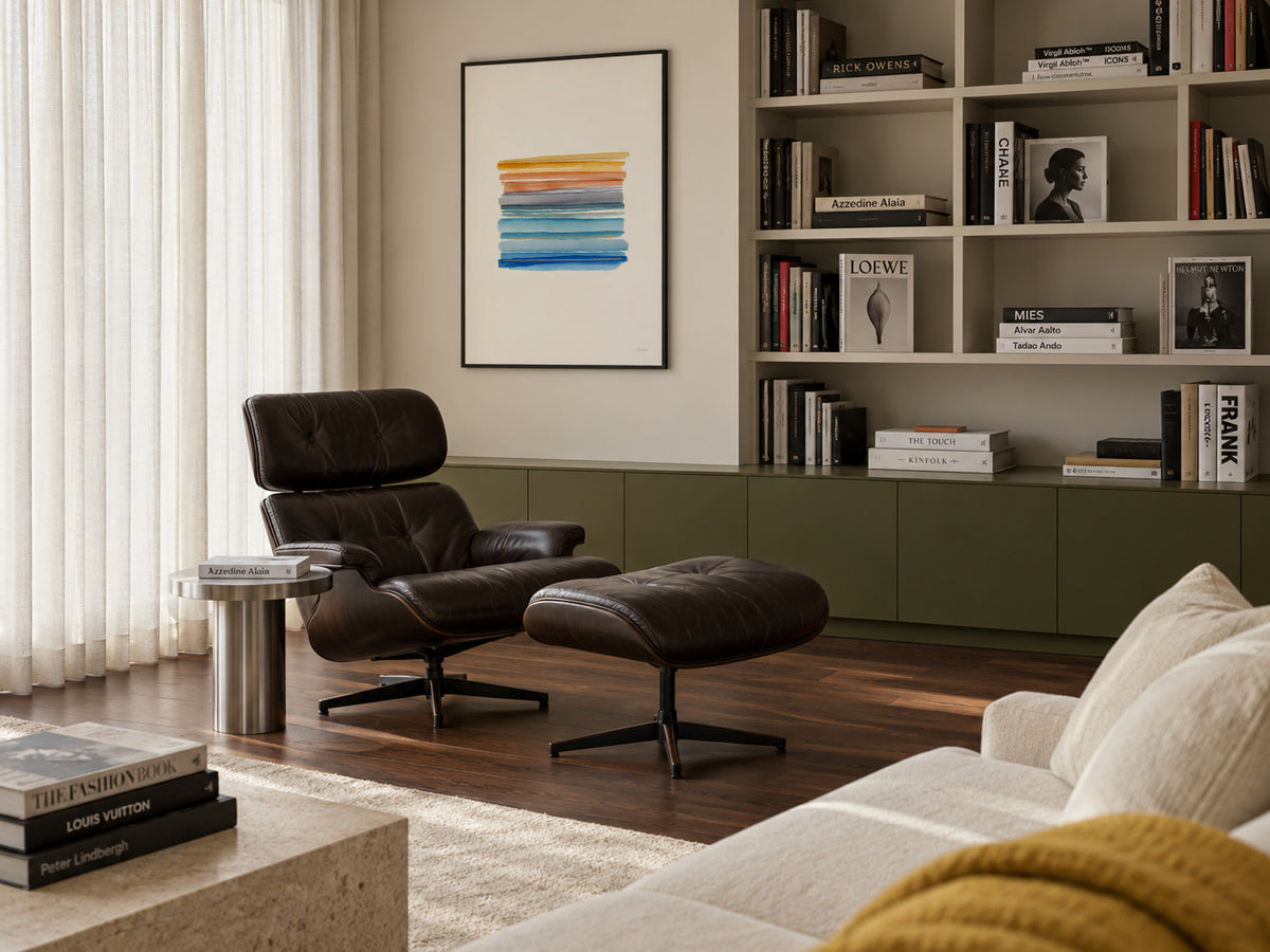 Apreciar o cair da tarde - Framed poster in an interior