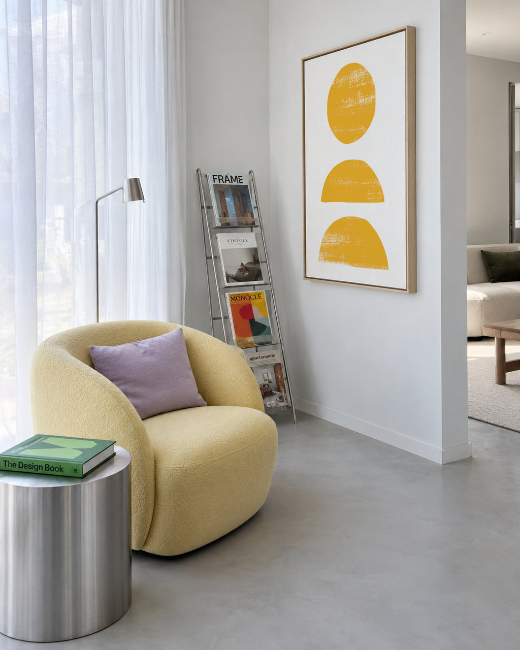 Abstract N11 - Framed canvas in an interior