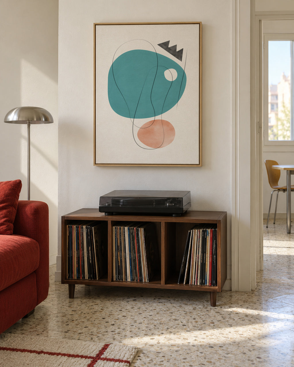Abstract N 18 - Framed canvas in an interior