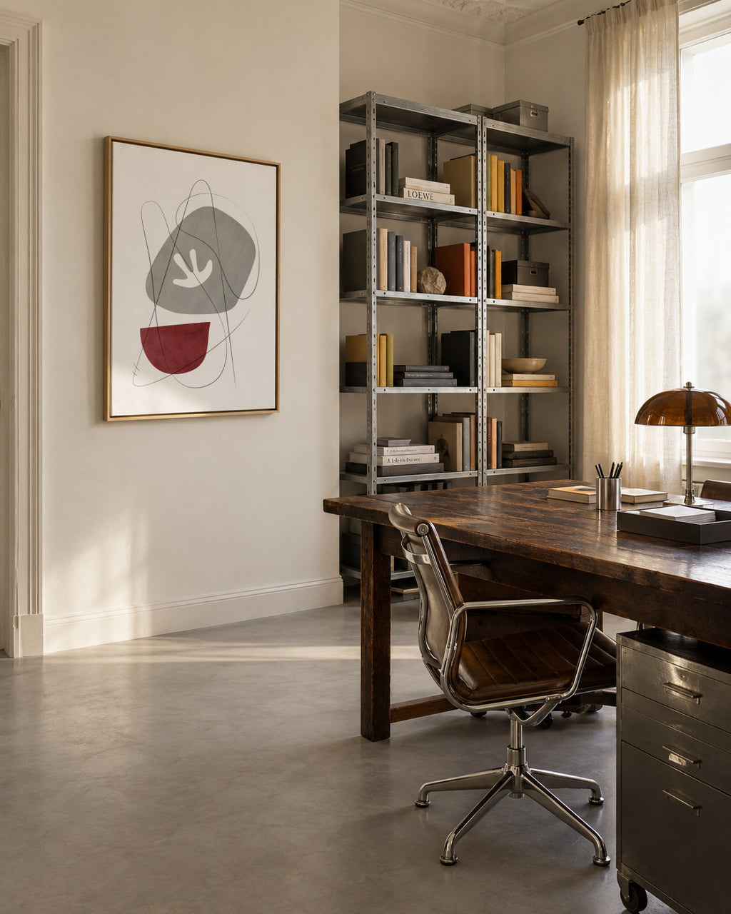 Abstract N 21 - Framed canvas in an interior