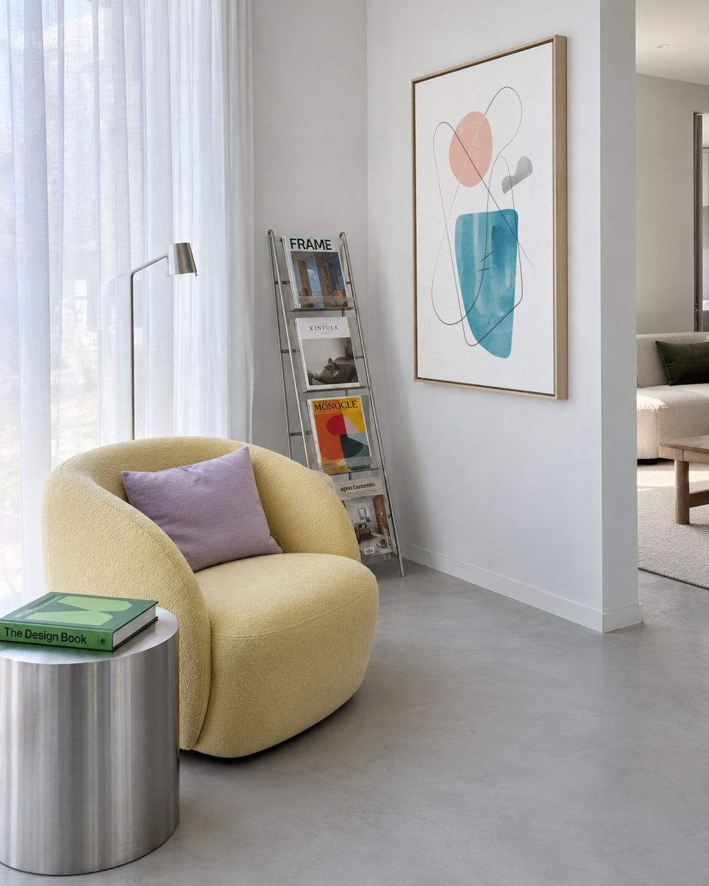 Abstract N 25 - Framed canvas in an interior