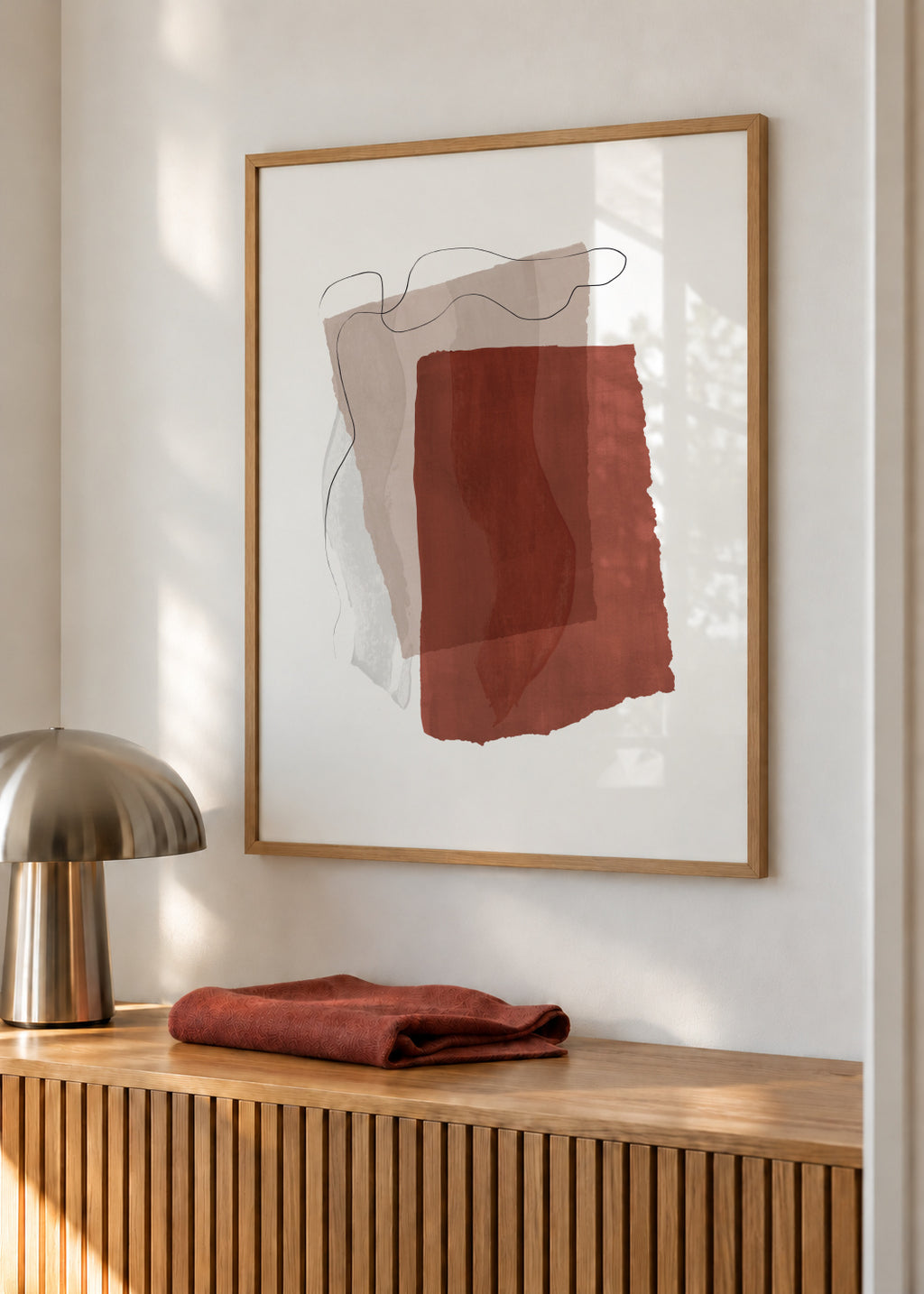 Abstract N 35 - Burnt Orange - Framed poster in an interior