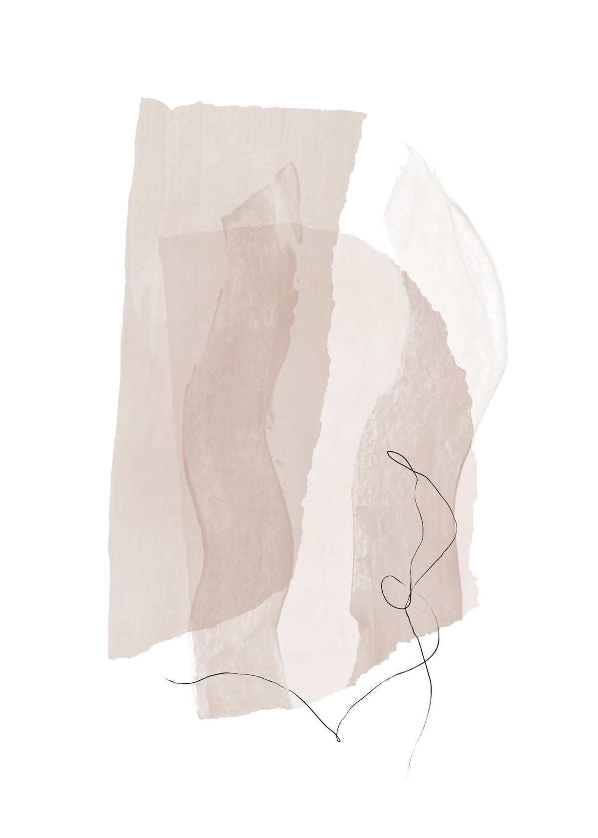 Abstract N 39 - Neutral Colors - Unframed art print