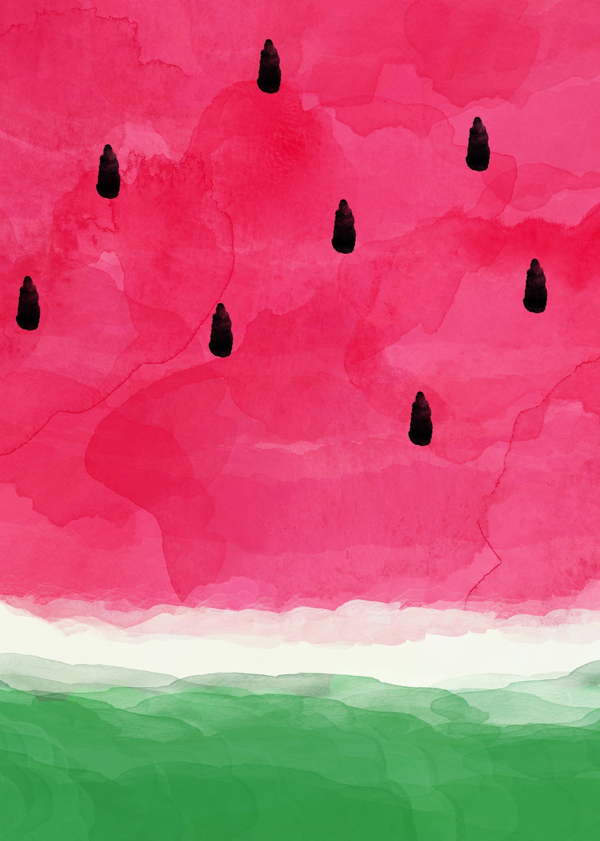 Watermelon abstract - Unframed art print