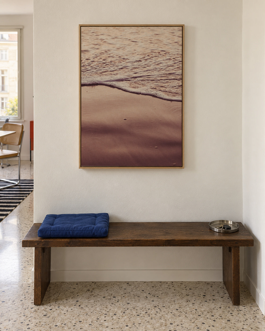 Sunset Waves - Framed canvas in an interior