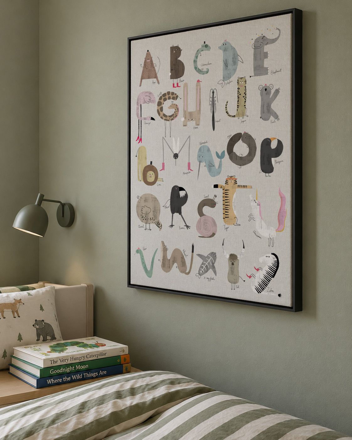 ABC Kids Komplett English - Framed canvas in an interior