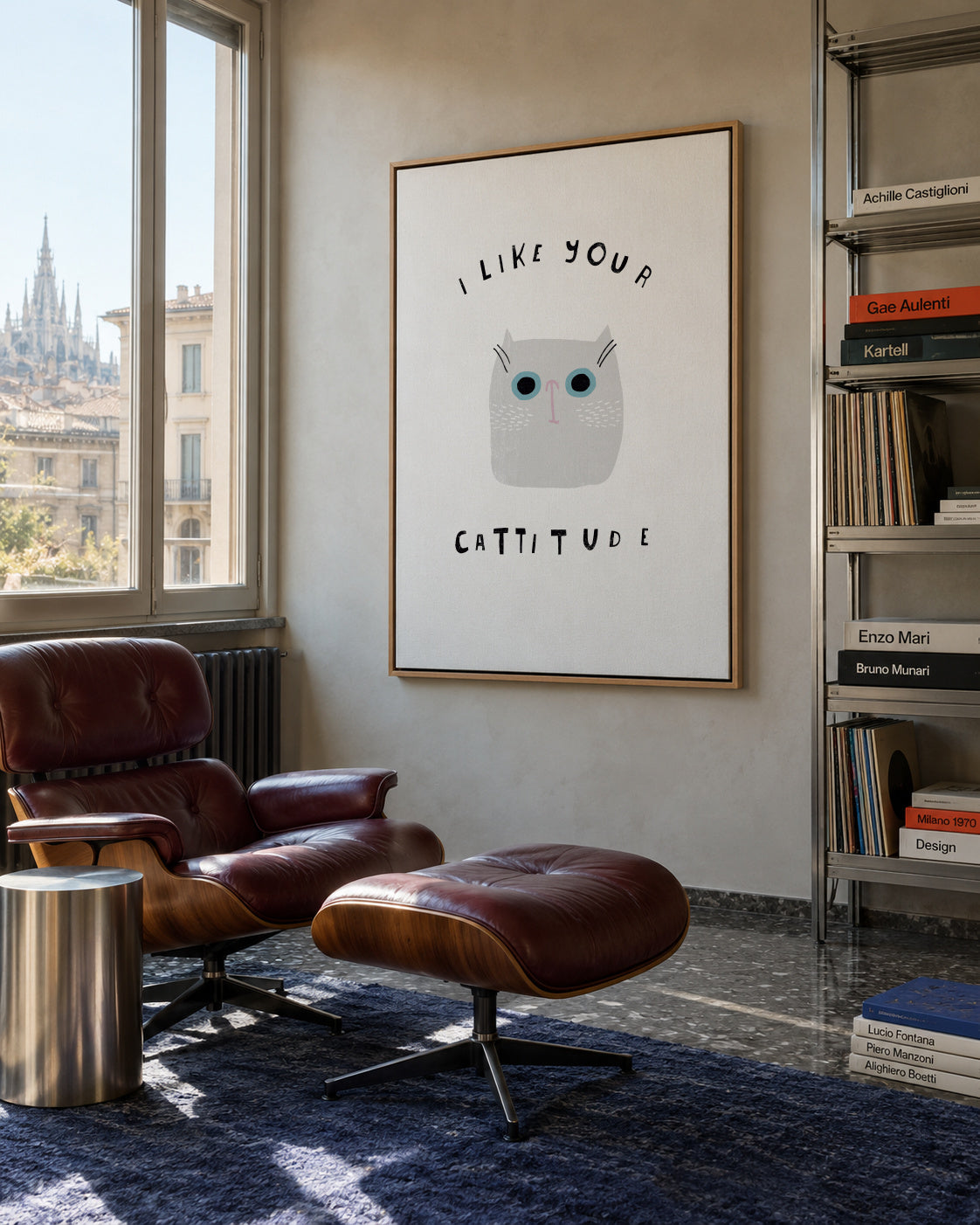 Catisfaction 6 - Framed canvas in an interior