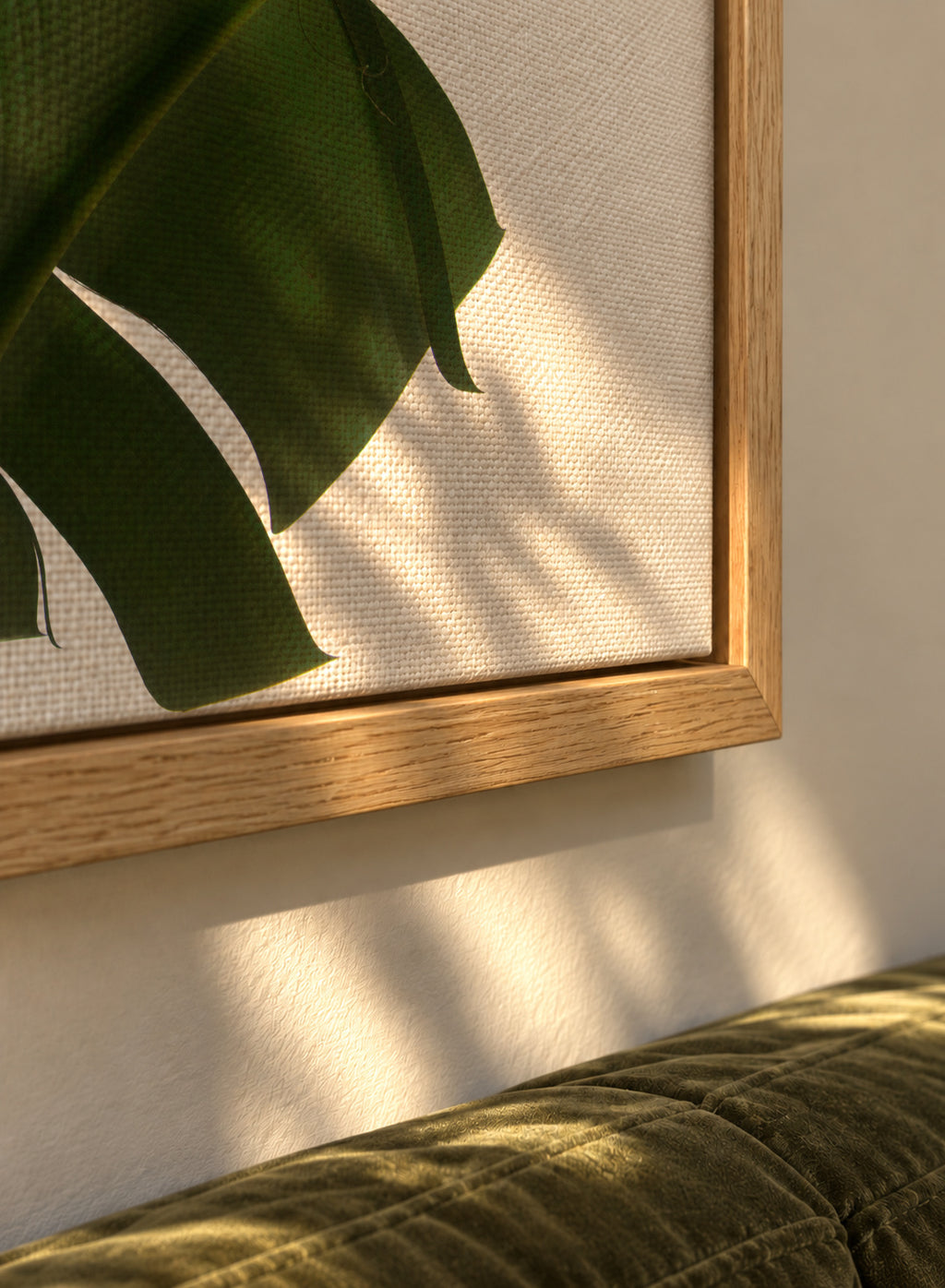 Travellers Palm Leaves 06 - Framed canvas detail
