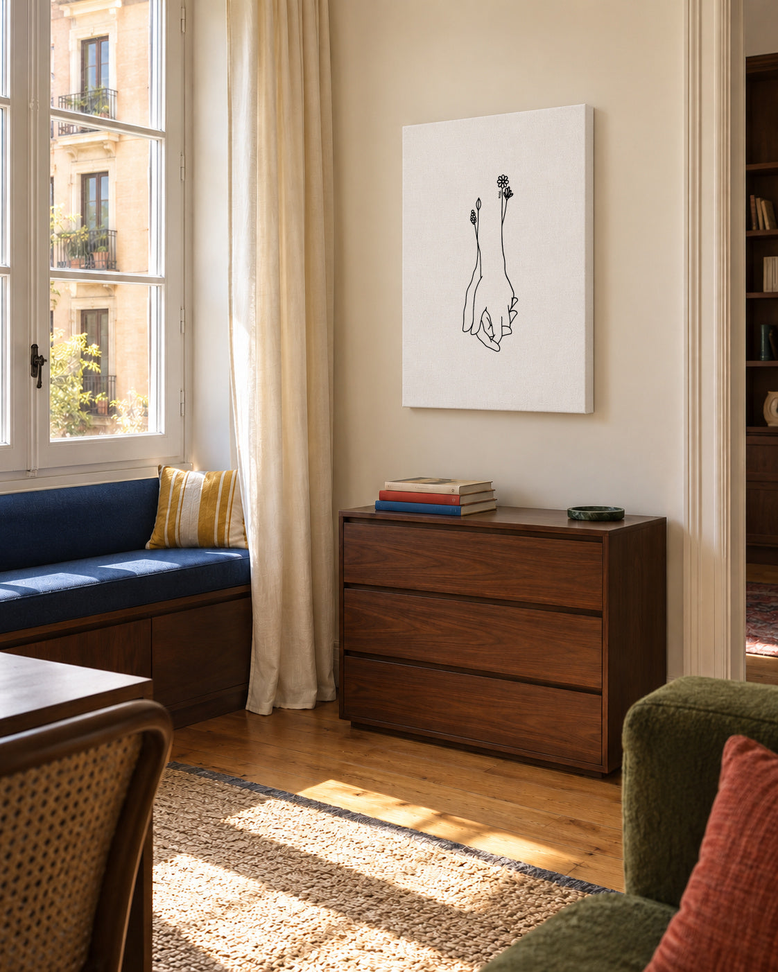 Bloom - Unframed canvas in an interior