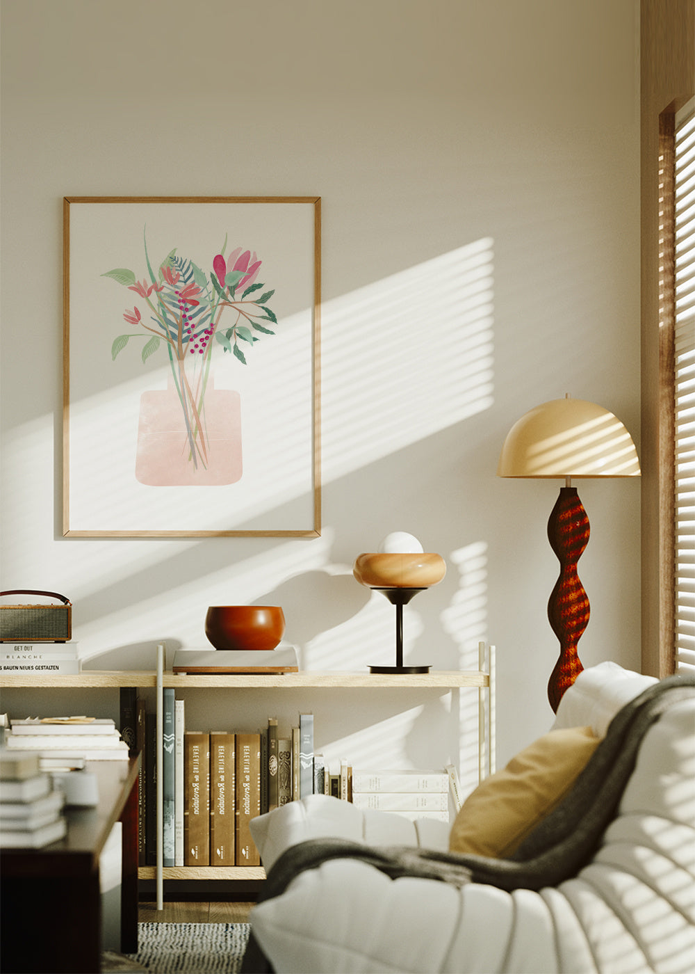Flower bouquet No.1 - Framed poster in an interior