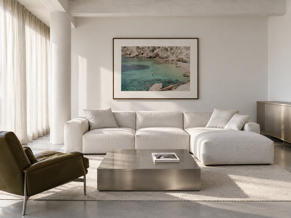 Ibiza III - Framed canvas in an interior