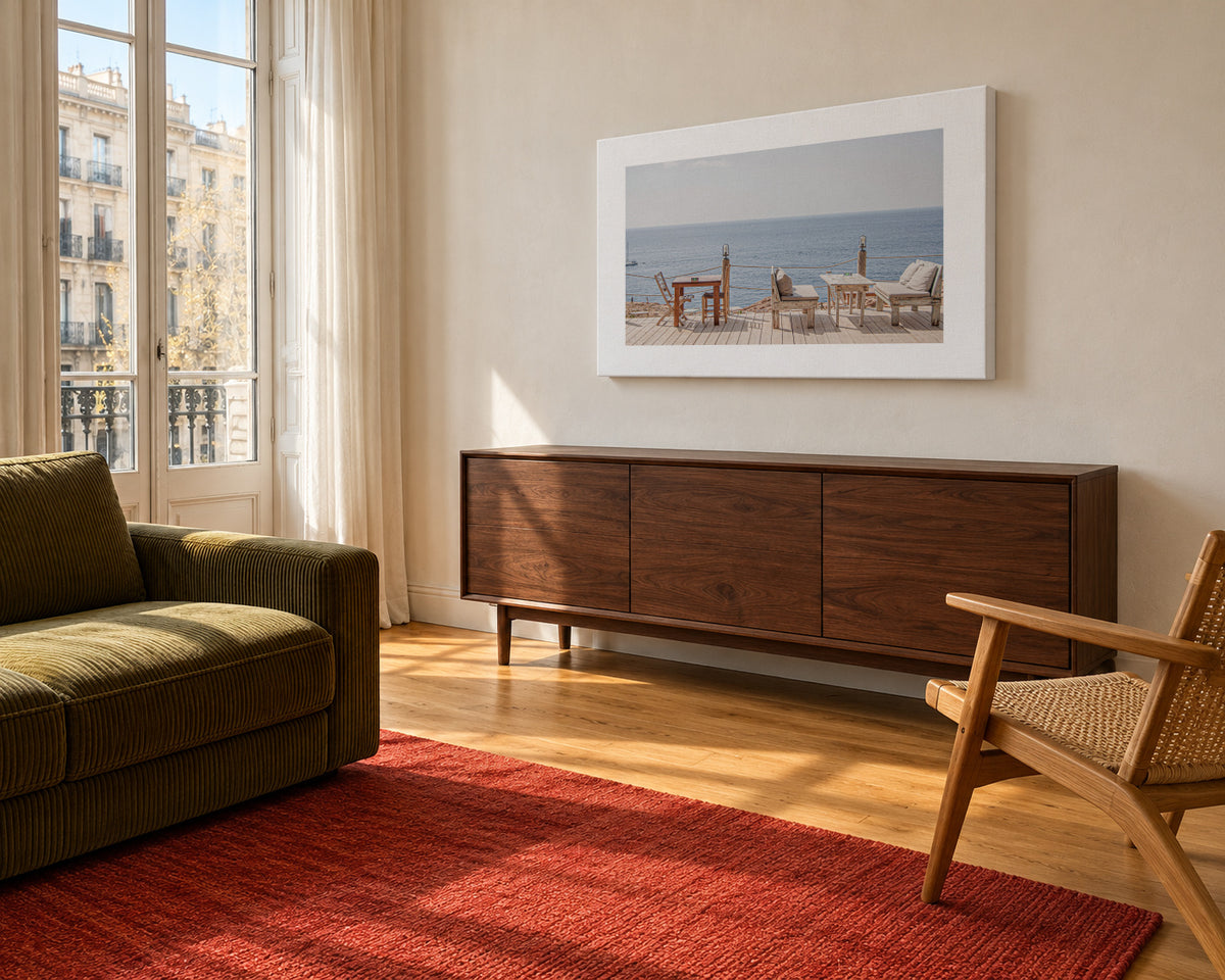 Ibiza VII - Unframed canvas in an interior