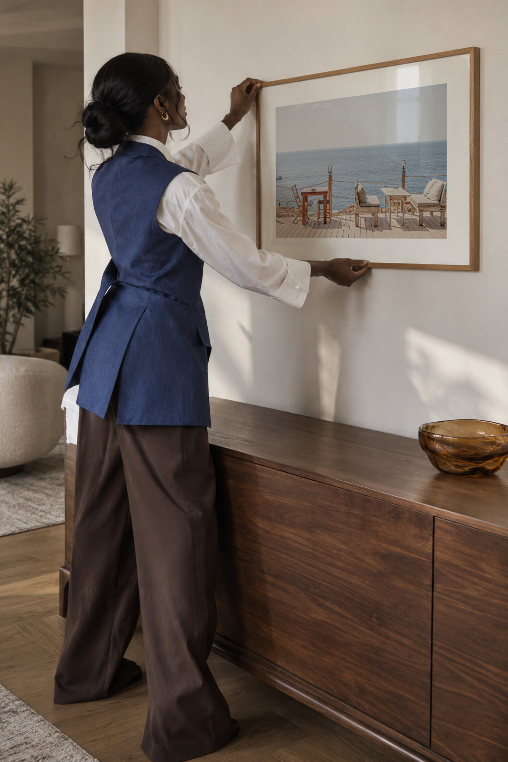 Ibiza VII - Framed poster in an interior