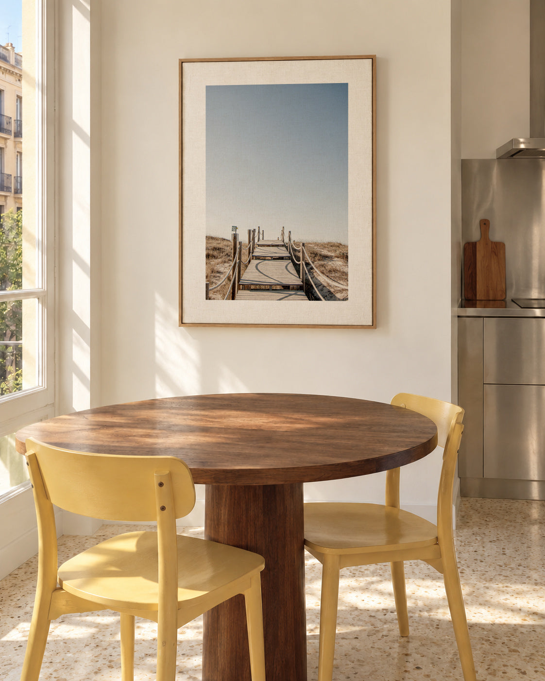 Formentera VII - Framed canvas in an interior