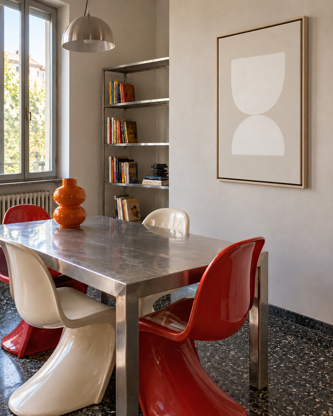 Rumi White - Framed canvas in an interior