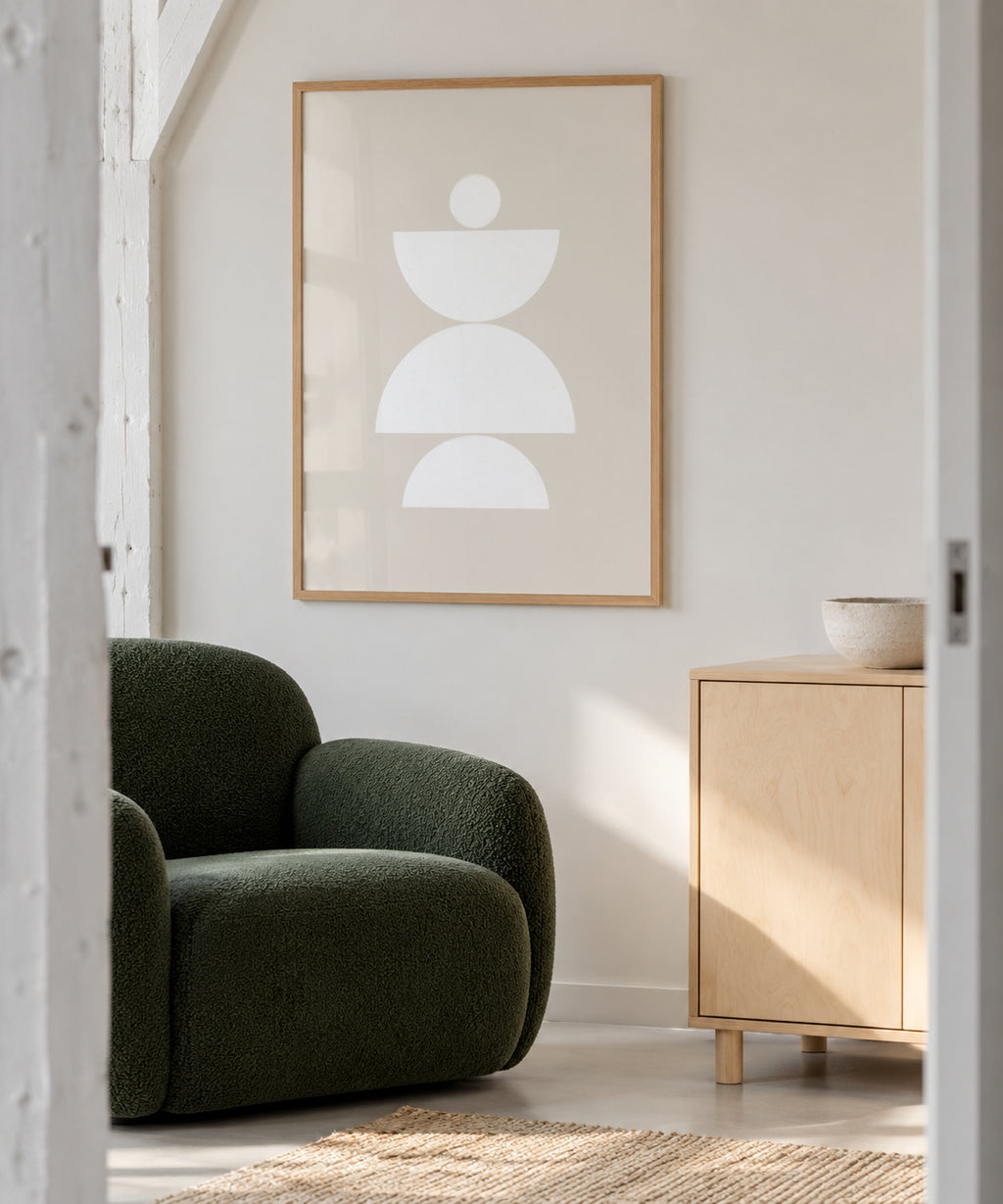 MCM White - Framed poster in an interior