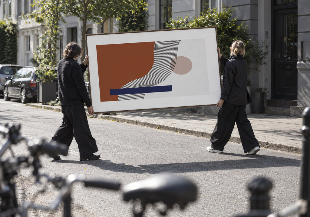 Orphic II - Framed canvas in an interior