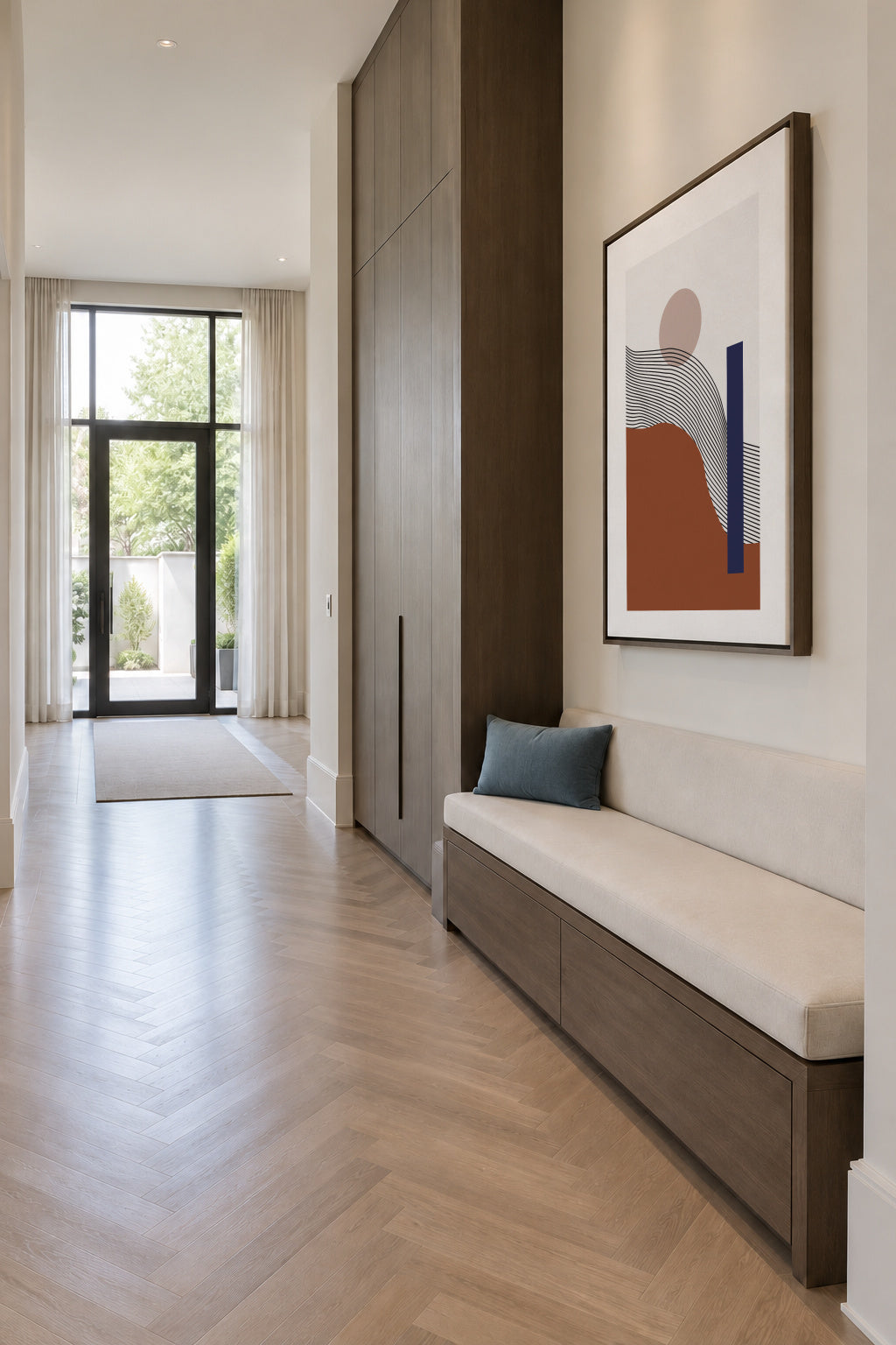 Orphic II - Framed canvas in an interior