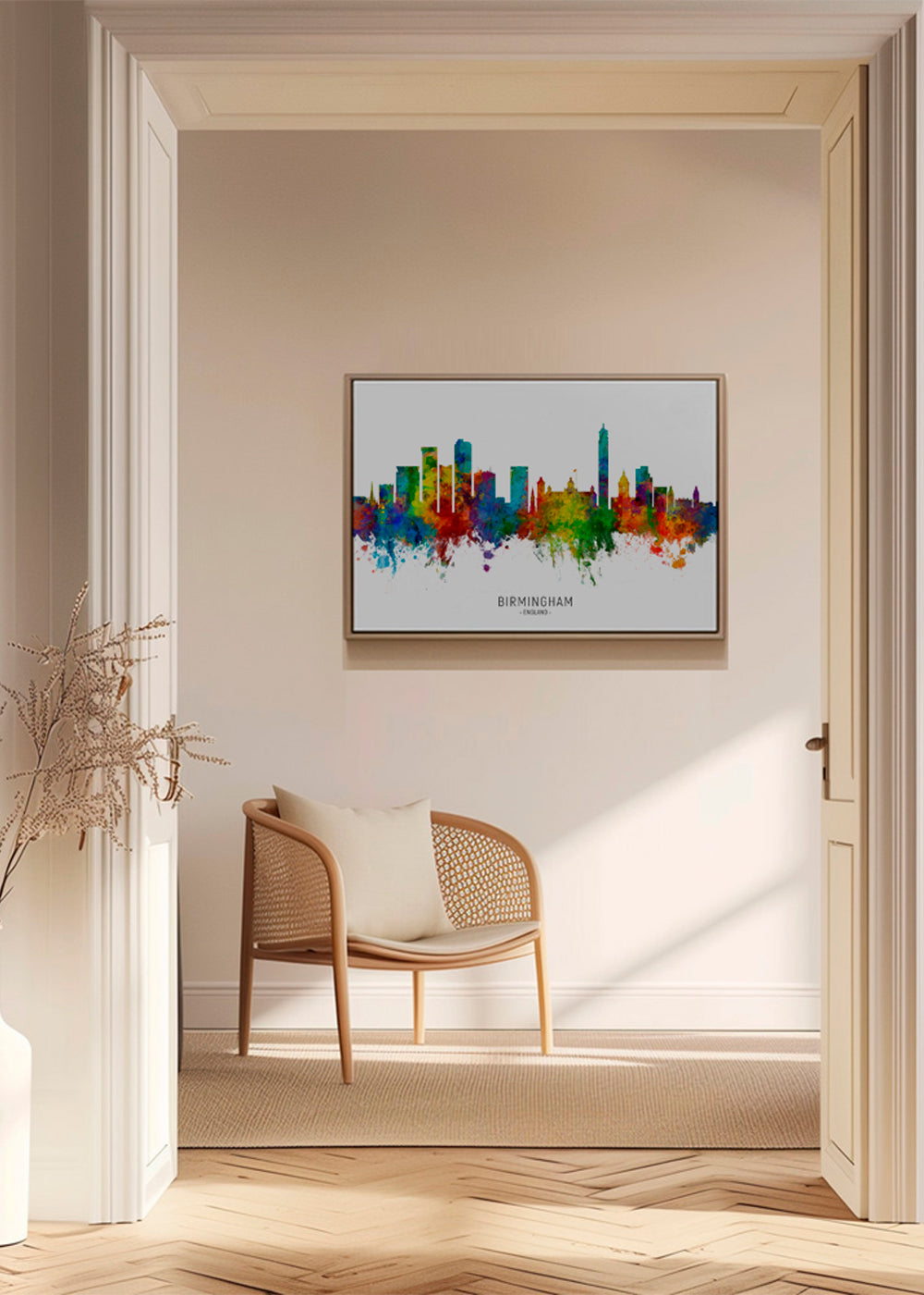 Birmingham skyline multicolour