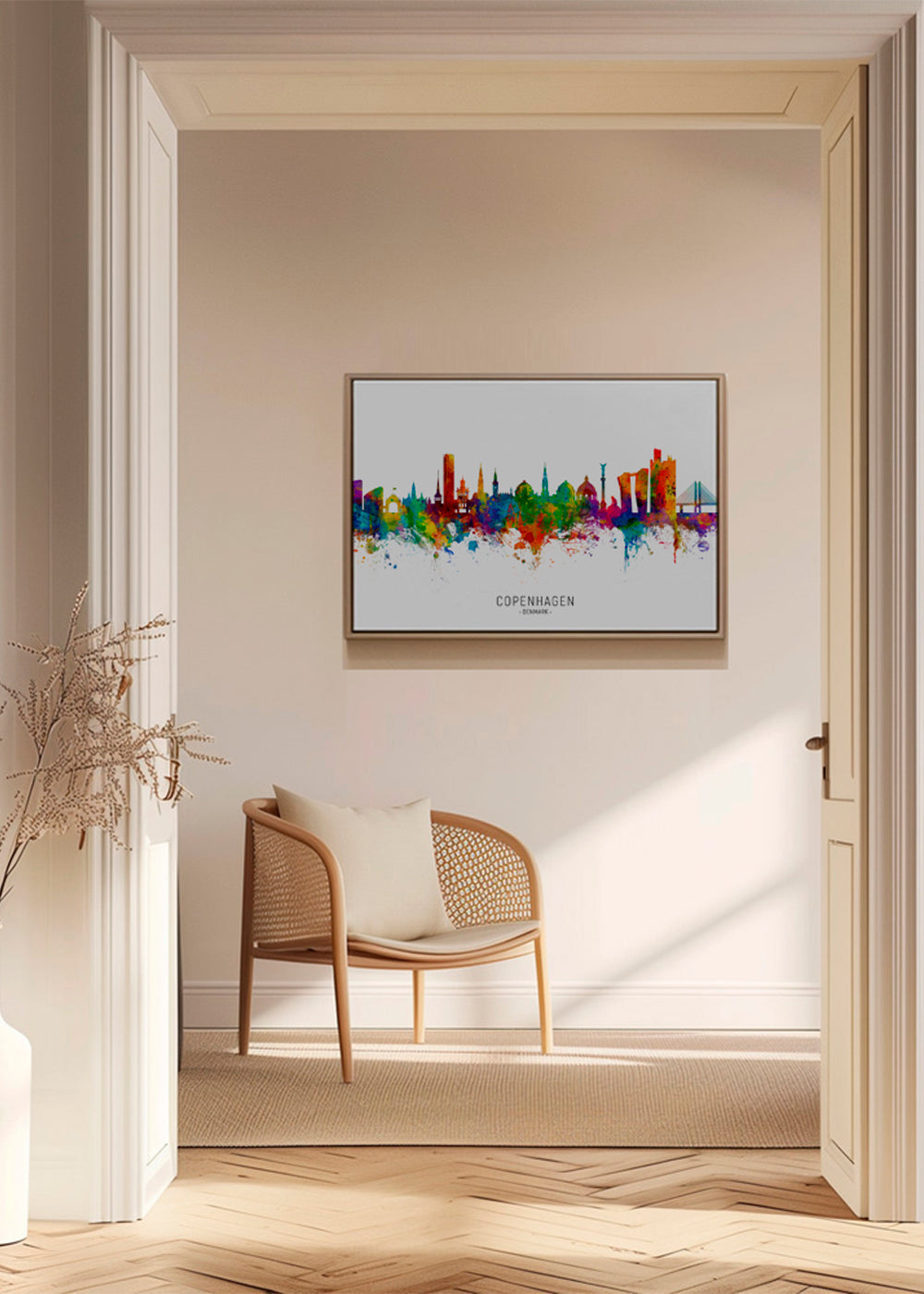 Copenhagen skyline multicolour