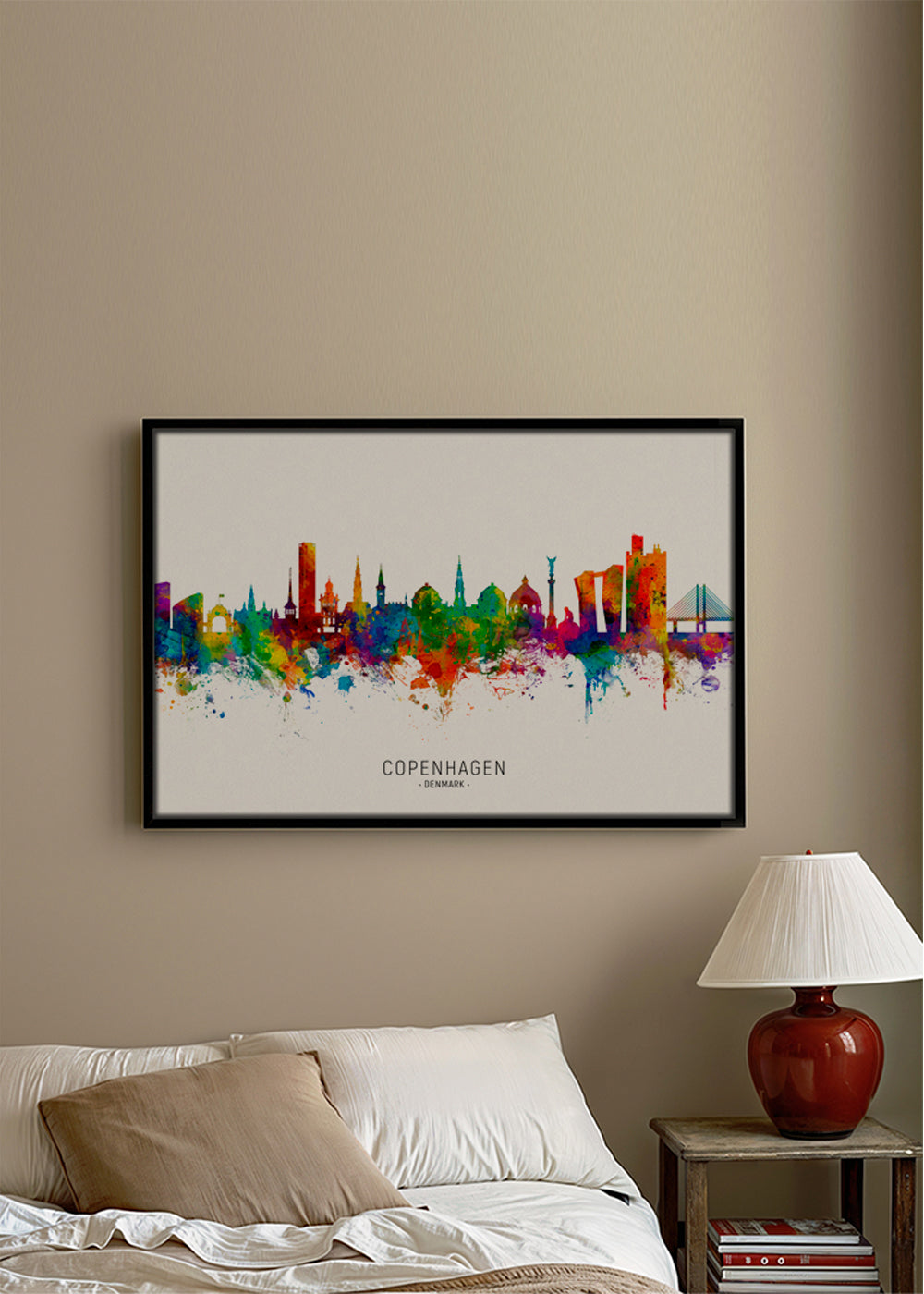 Copenhagen skyline multicolour