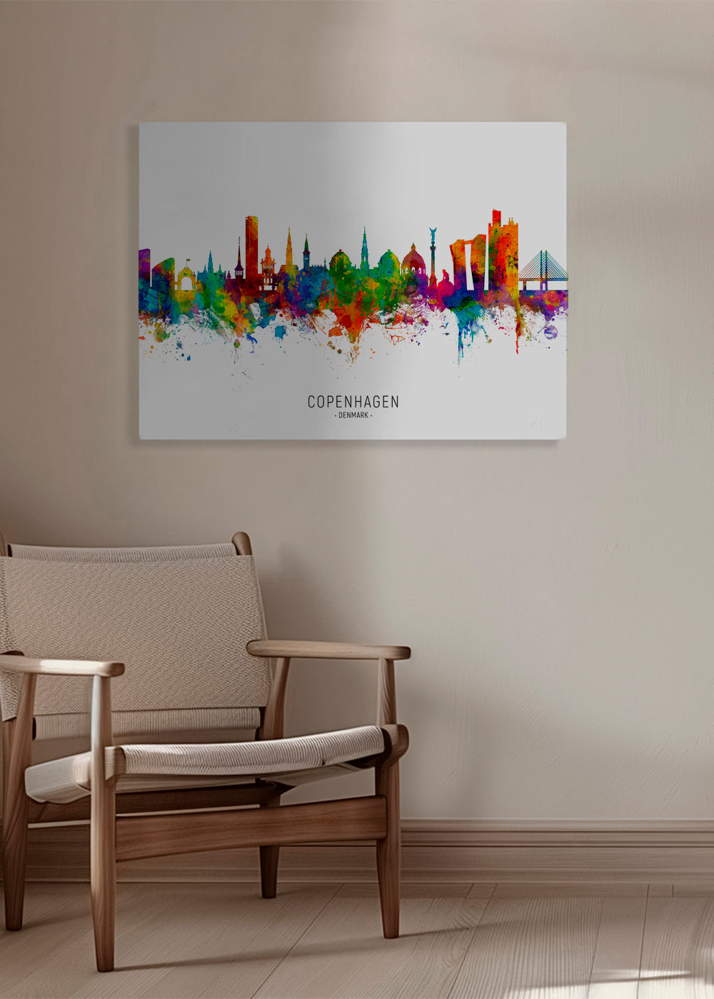 Copenhagen skyline multicolour